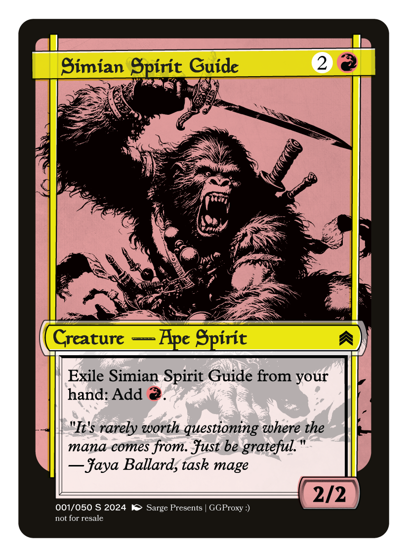 mtg cards like simian spirit guide Simian Spirit Guide Proxy Card – Tough Times
