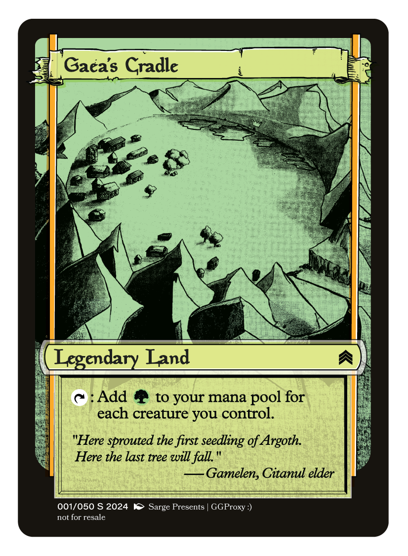 Gaea's Cradle Proxy Card – Tough Times