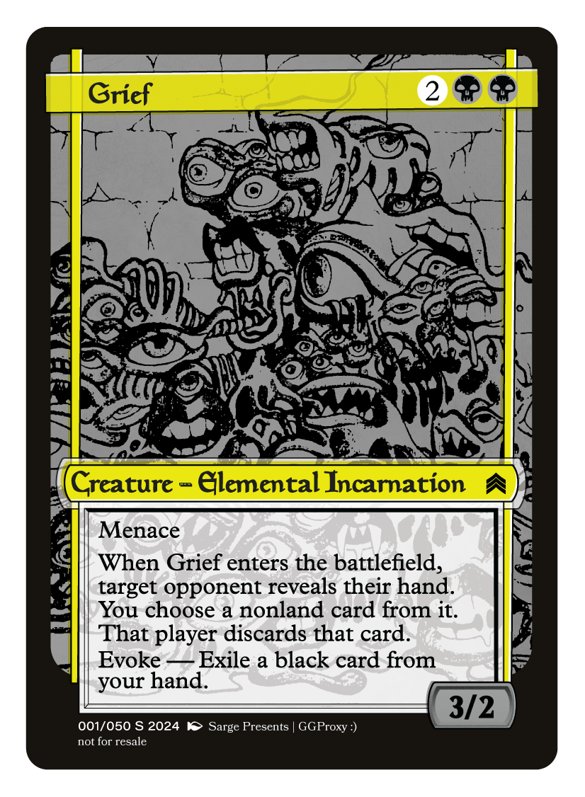 Grief Proxy Card Tough Times Grief Proxy Card Tough Times