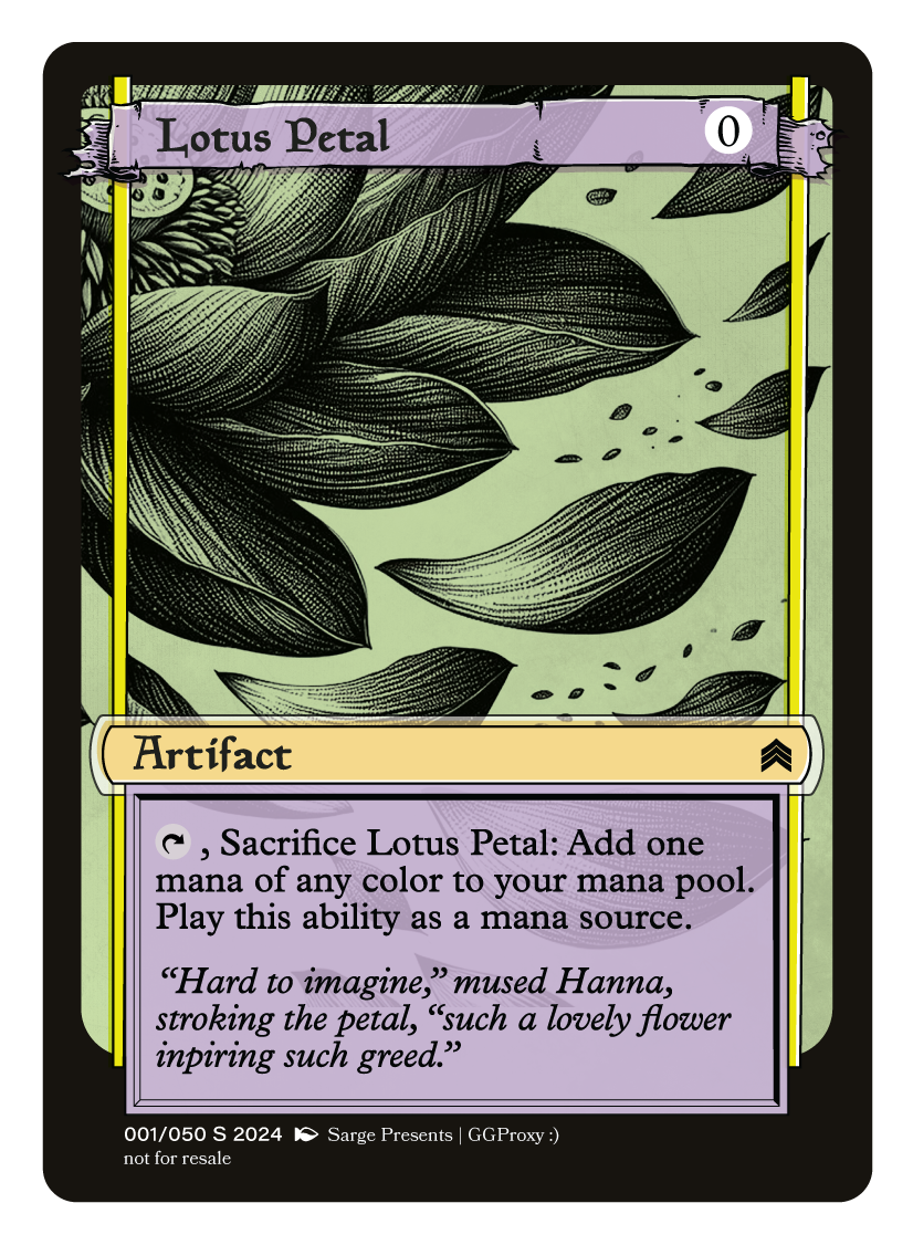 Lotus Petal Proxy Card