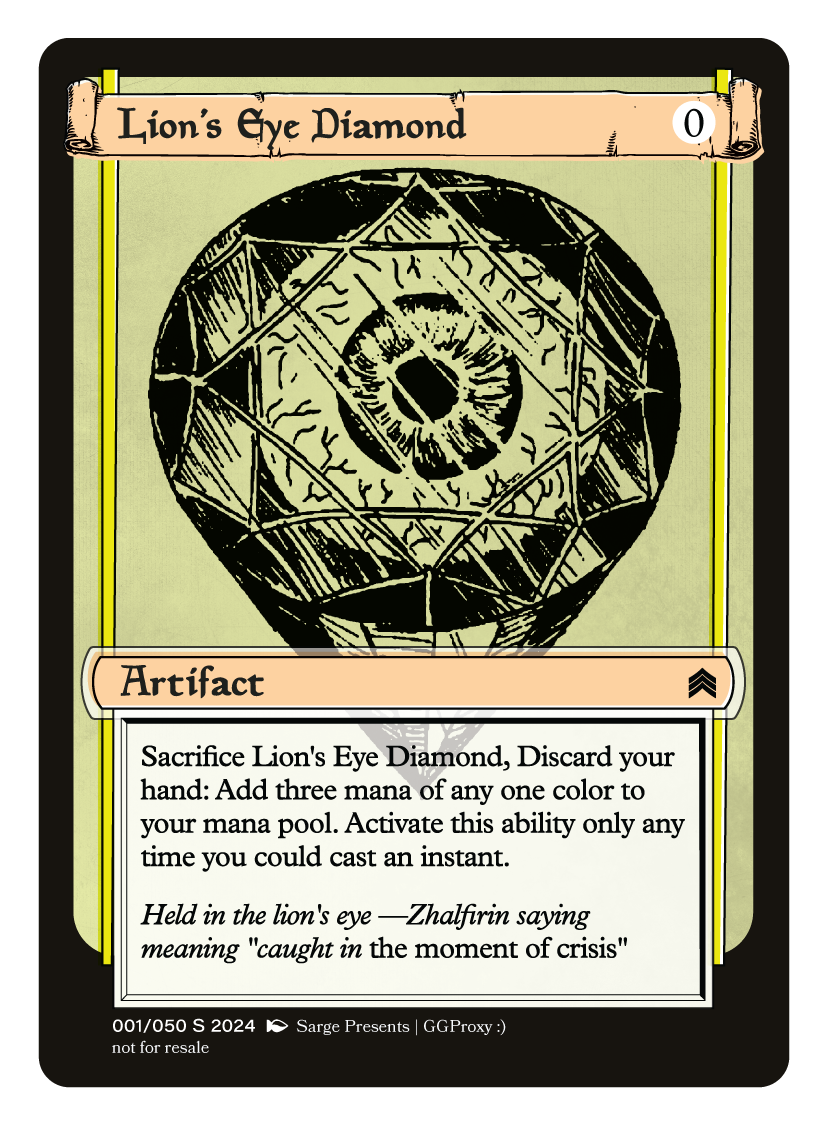 Lion’s Eye Diamond Proxy Card