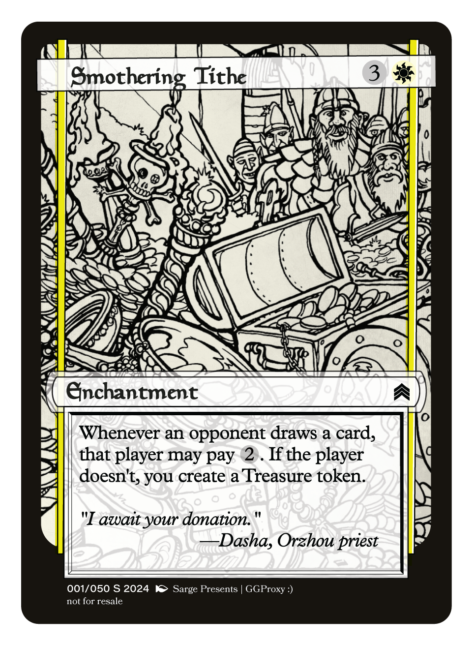 Smothering Tithe Proxy Card – Tough Times