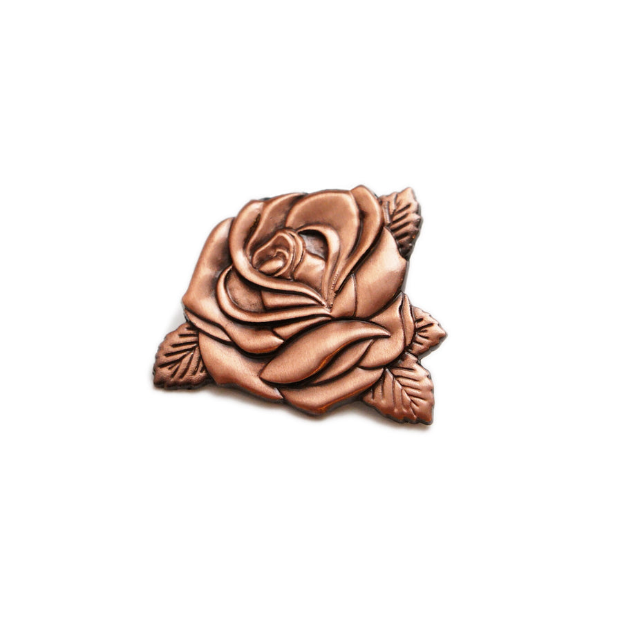 Rose Gold Rose Pin - Tough Times 