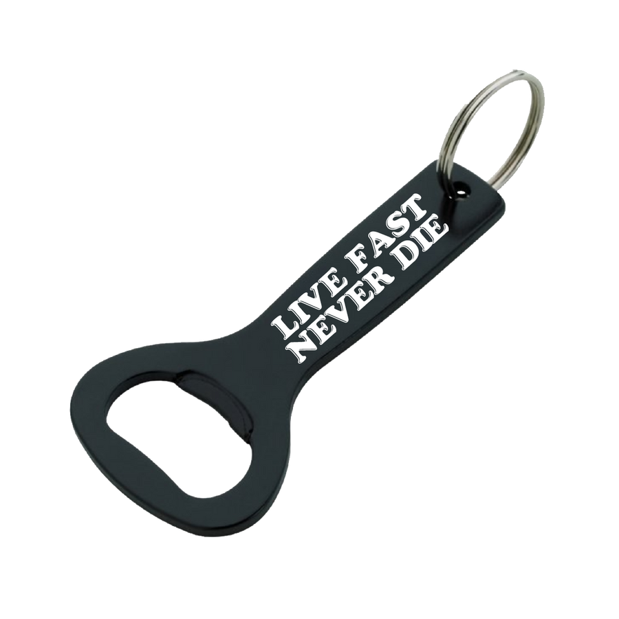 Live Fast Bottle Opener Keychain - Tough Times 