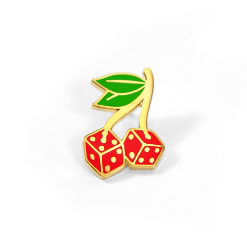 Cherry Dice Pin - Tough Times 