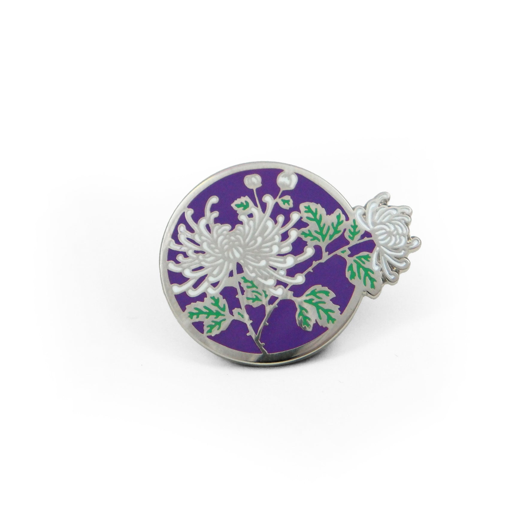 Silver Chrysanthemum Pin - Tough Times 