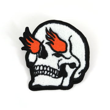 Burning Skull Chenille Patch - Tough Times 