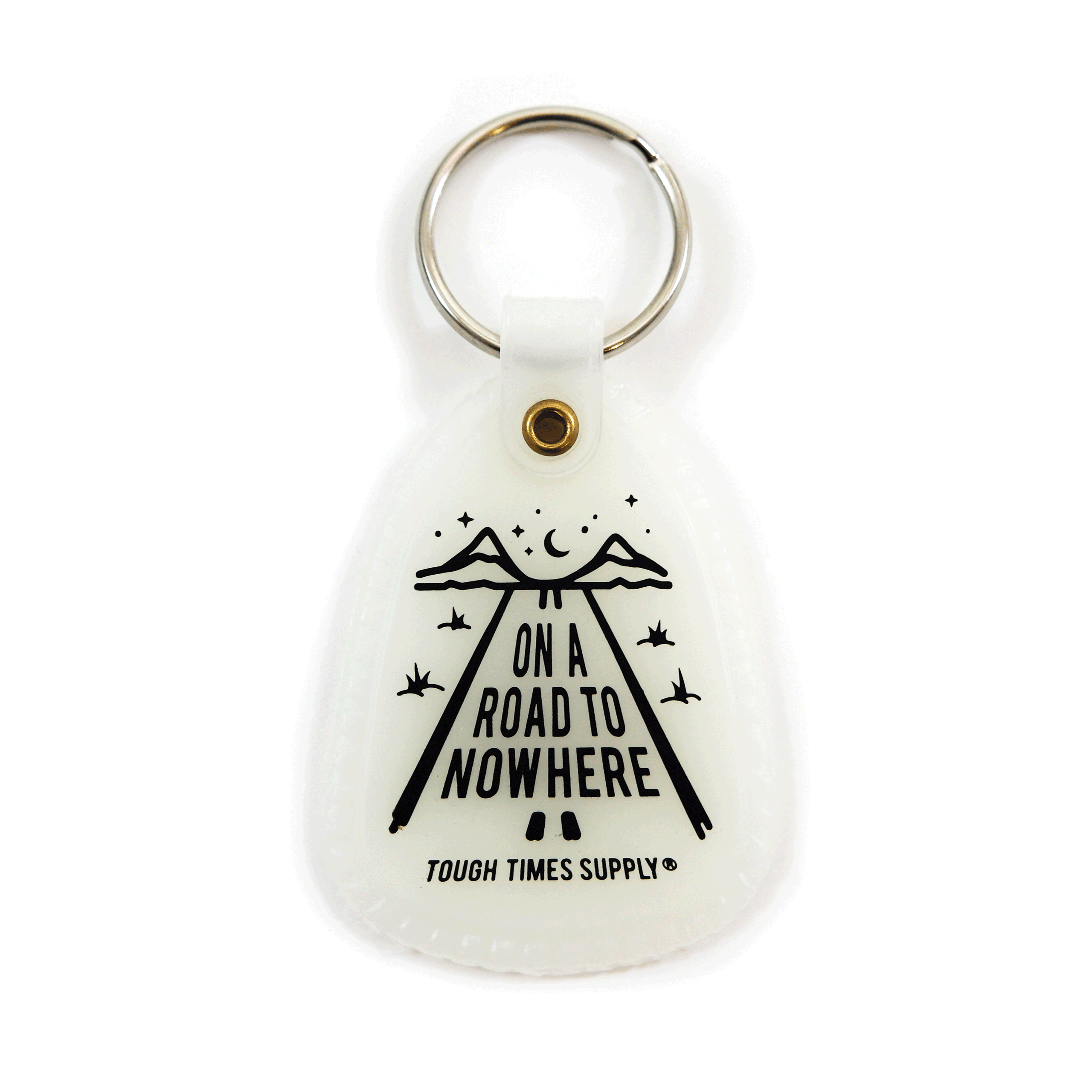 Glow-in-the-Dark Road to Nowhere Saddle Keychain